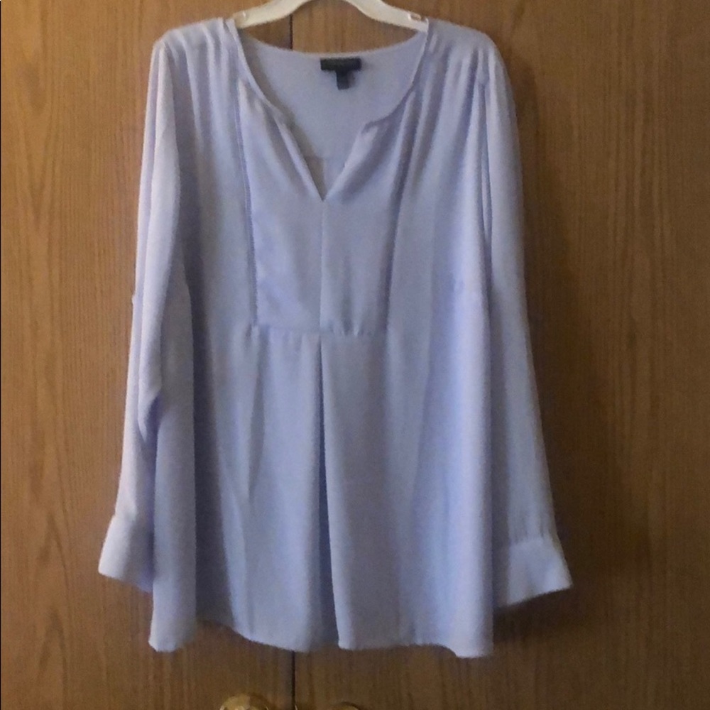 Light blue plus size blouse